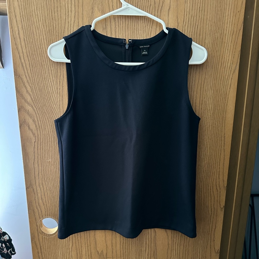 Ann Taylor Classic Blue Sleeveless Blouse